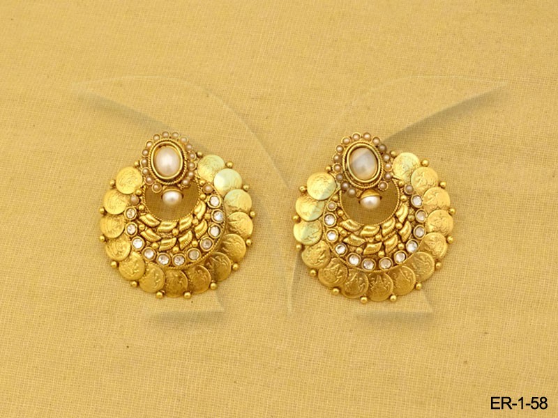 Temple Jewellery Coin Earrings