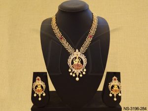Traditional Temple American Diamond Necklace